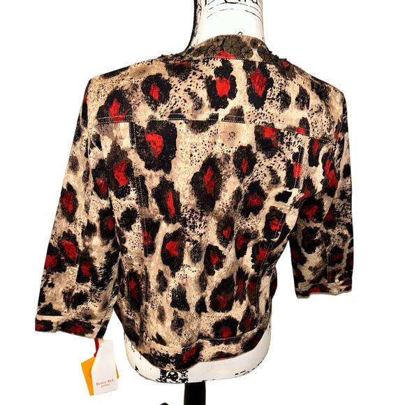 Ruby Rd petite tops / Gorgeous Top Red, Browns- Size Petite 8- NWT- $64 - Picture 6 of 15